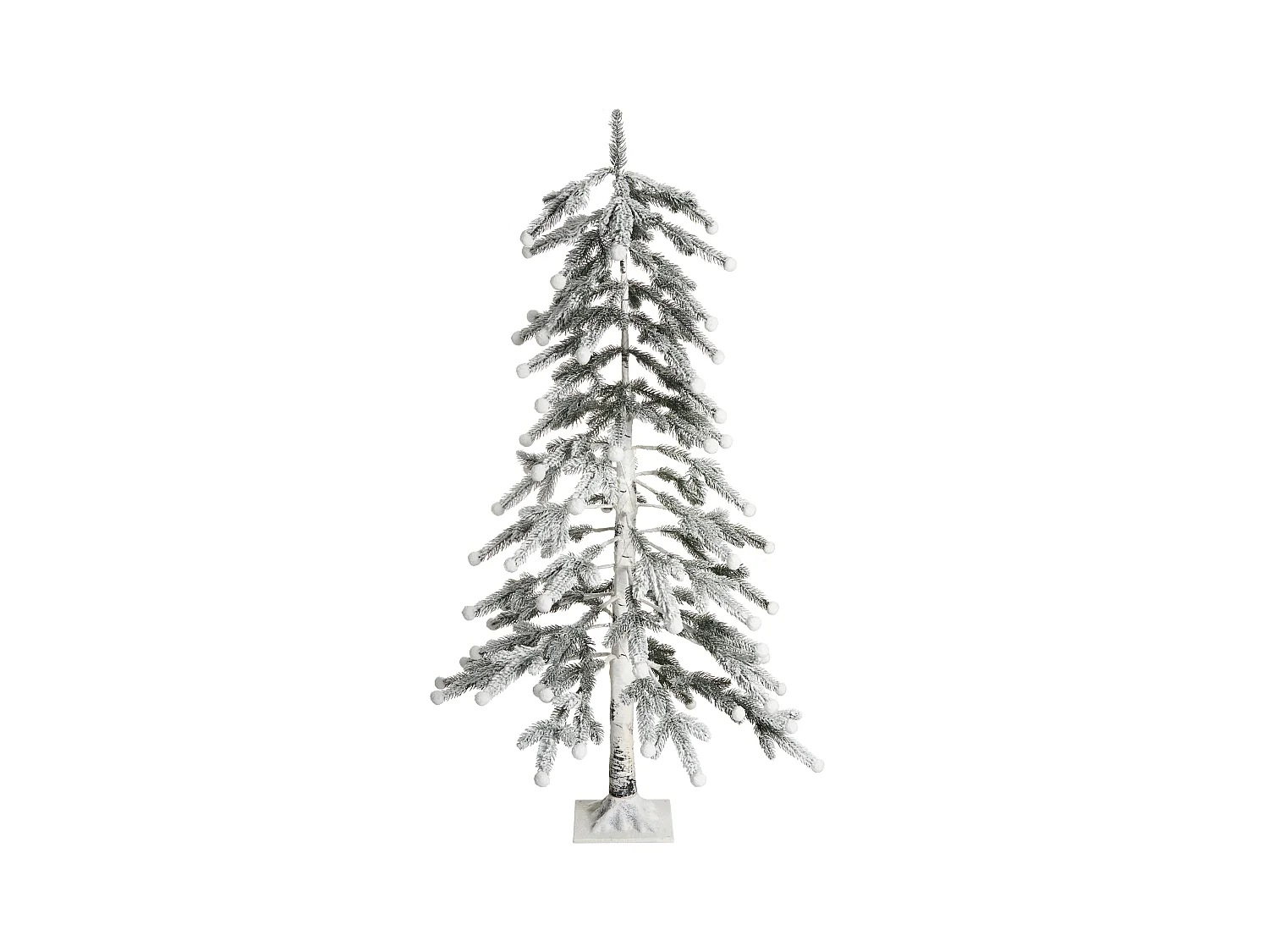 Décoration extérieure LED HASSLAN Arbre de Noël 125 cm Blanc