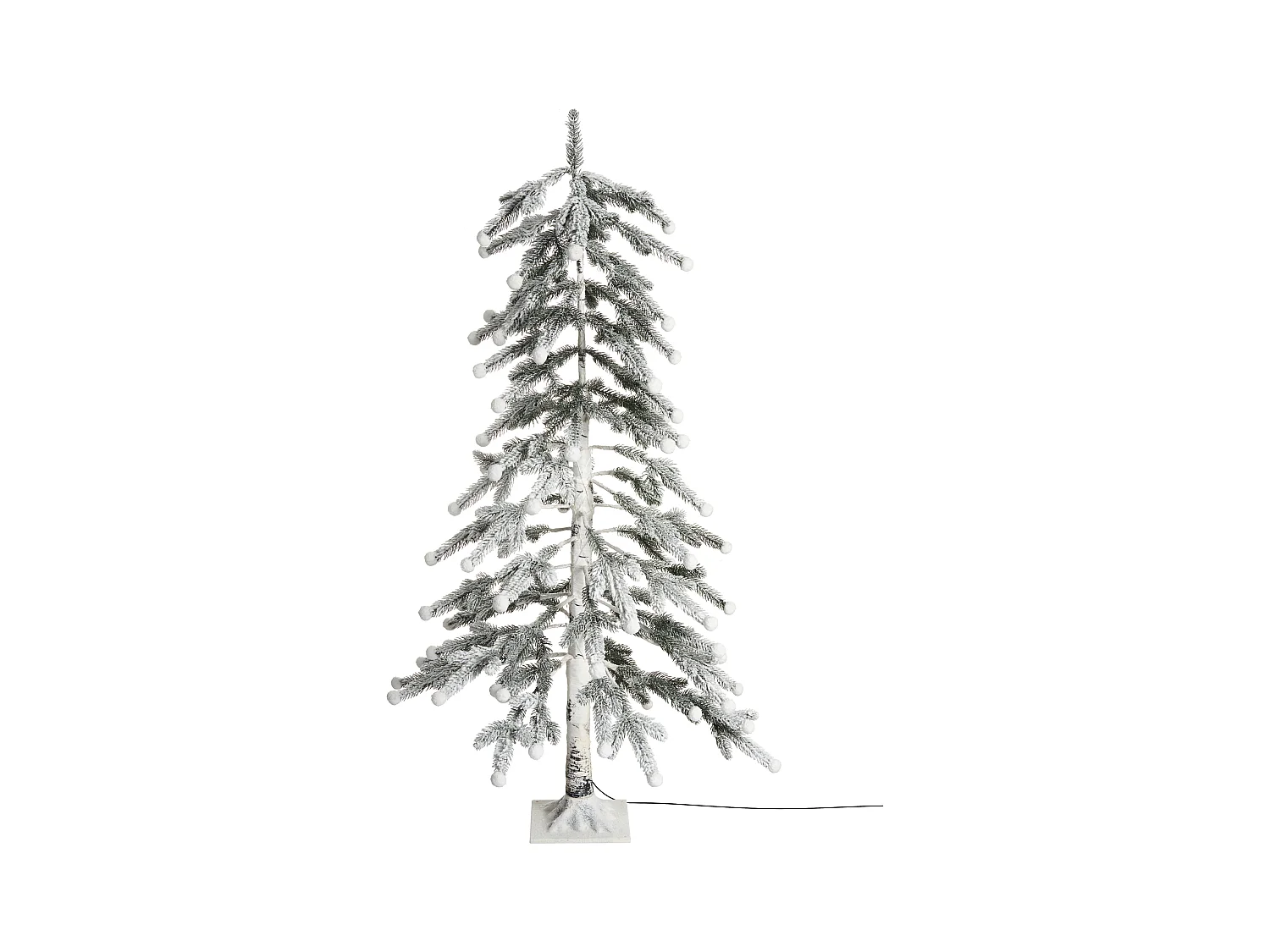 Décoration extérieure LED HASSLAN Arbre de Noël 125 cm Blanc