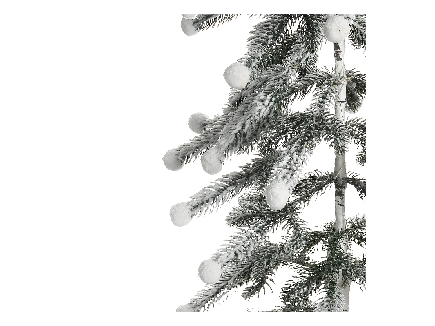 Décoration extérieure LED HASSLAN Arbre de Noël 125 cm Blanc
