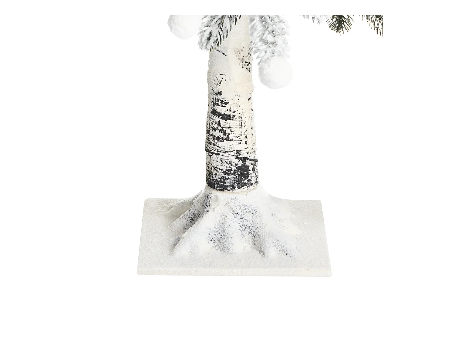Décoration extérieure LED HASSLAN Arbre de Noël 125 cm Blanc