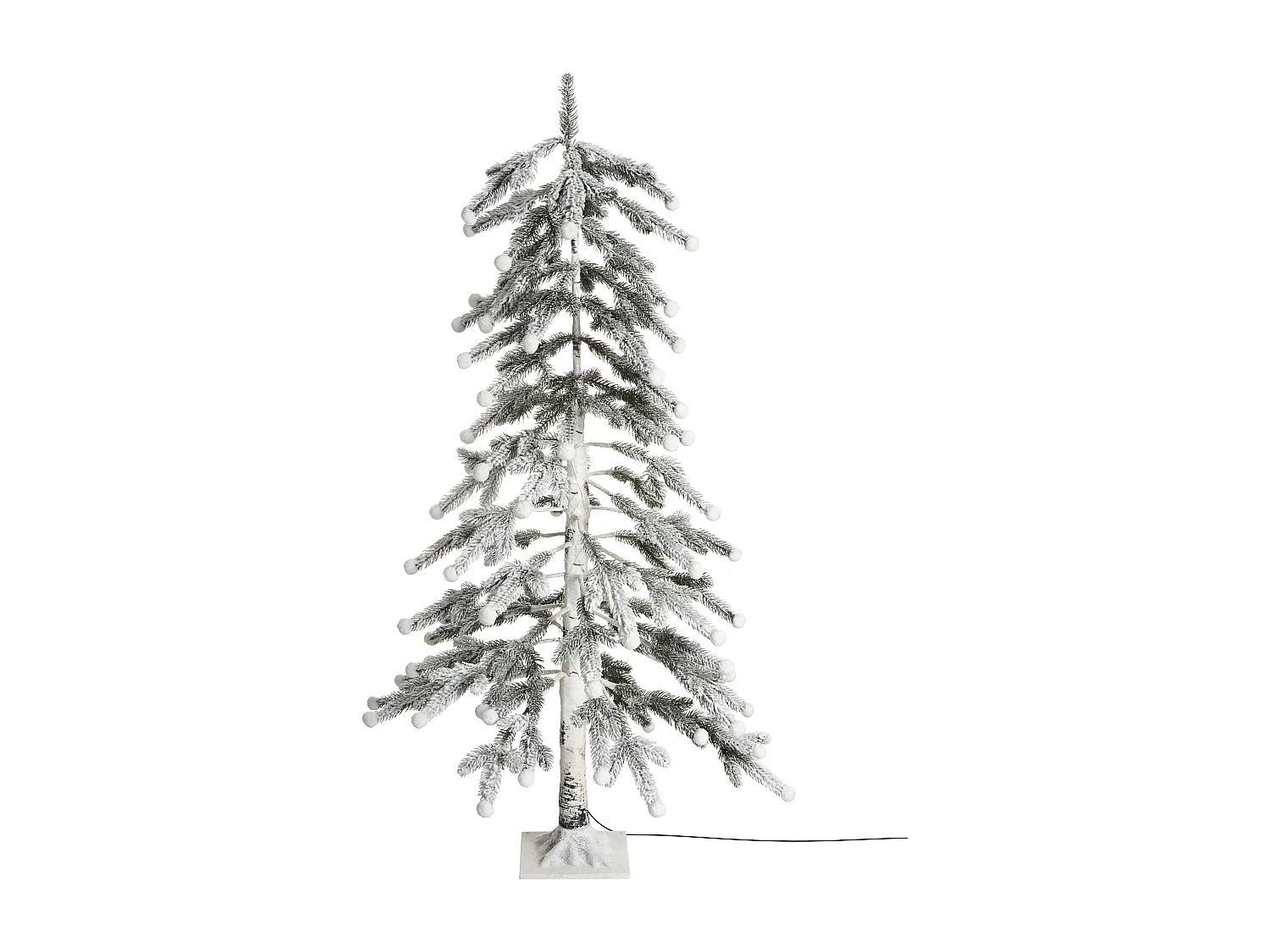 Décoration extérieure LED HASSLAN Arbre de Noël 125 cm Blanc