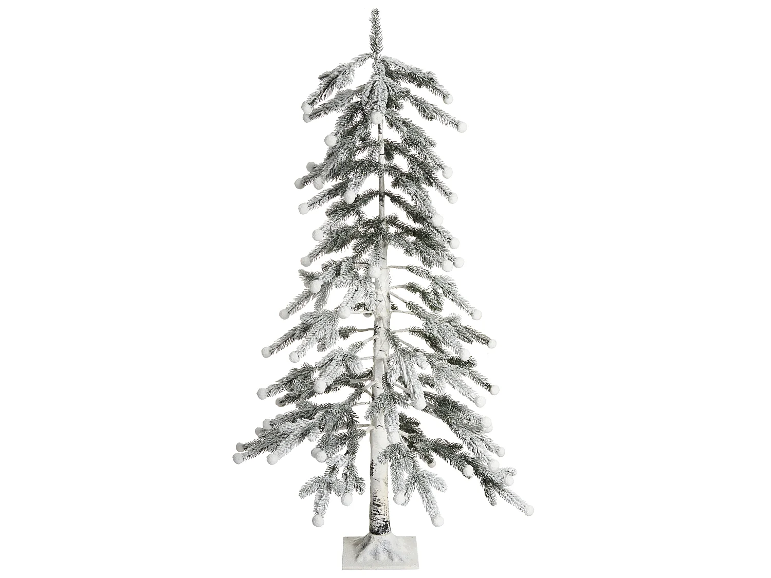 Décoration extérieure LED HASSLAN 125 cm Arbre de Noël Blanc