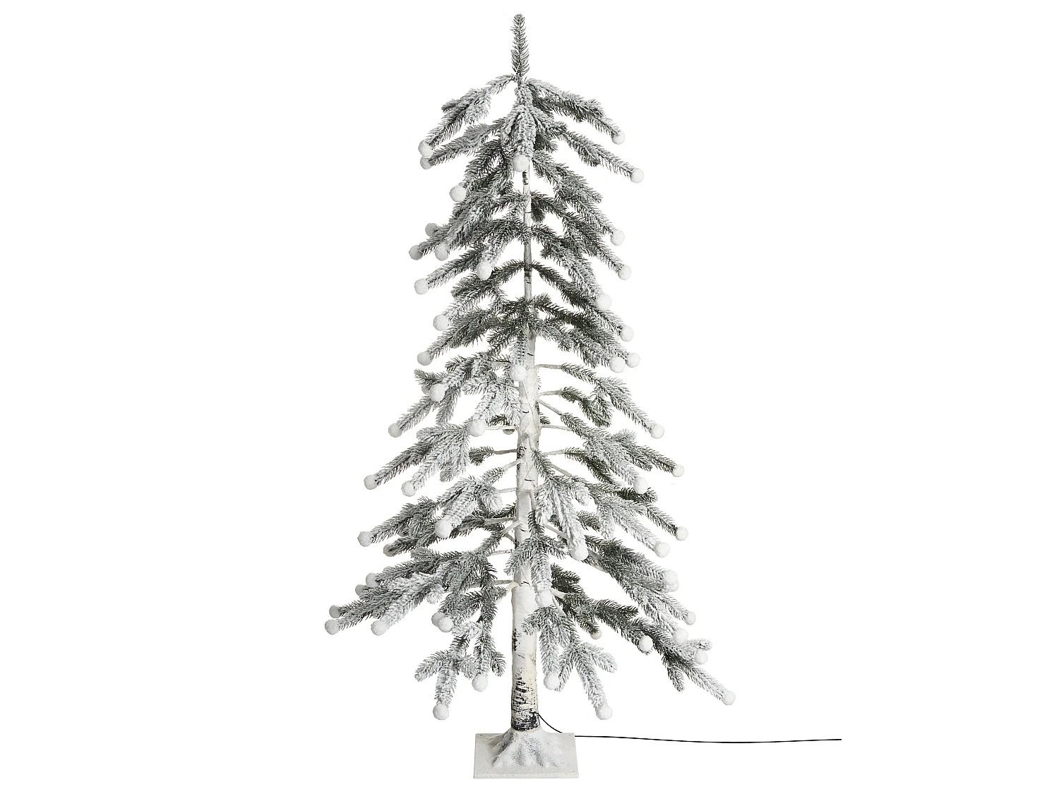Décoration extérieure LED HASSLAN 125 cm Arbre de Noël Blanc