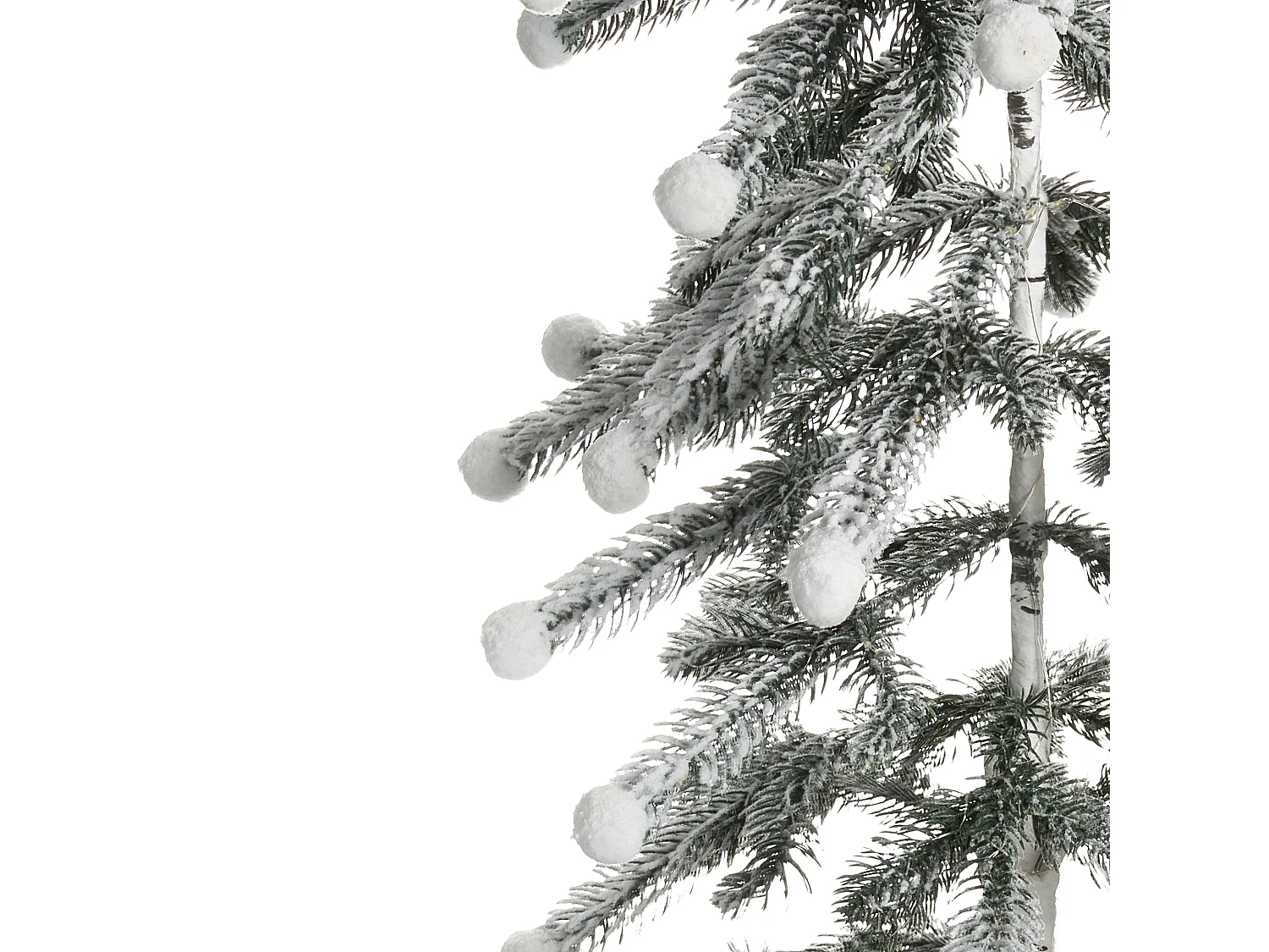 Décoration extérieure LED HASSLAN 125 cm Arbre de Noël Blanc