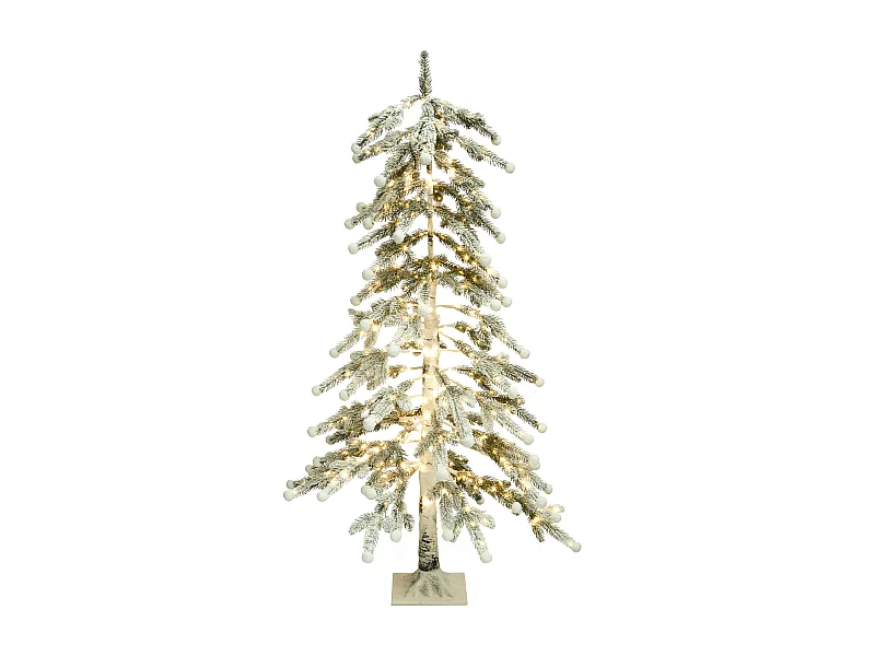 Décoration extérieure LED HASSLAN Arbre de Noël 125 cm Blanc