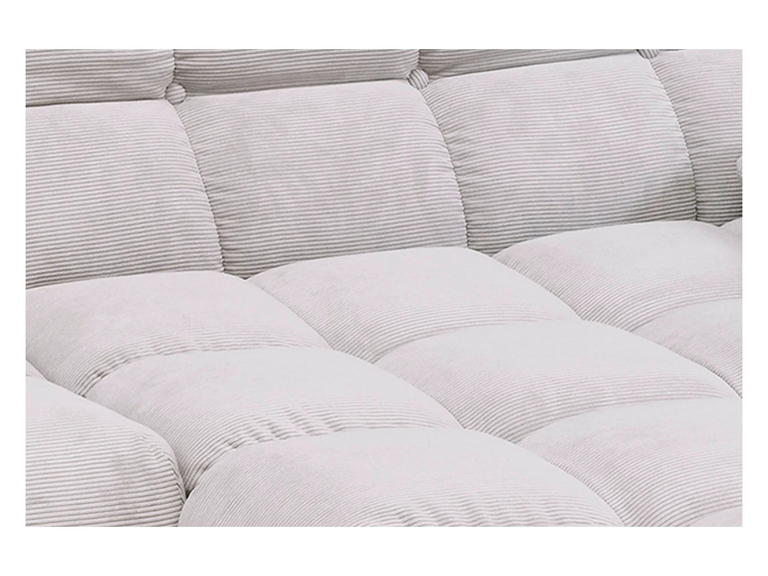 Canapé d'angle - argent Velours côtelé - VIVIEN