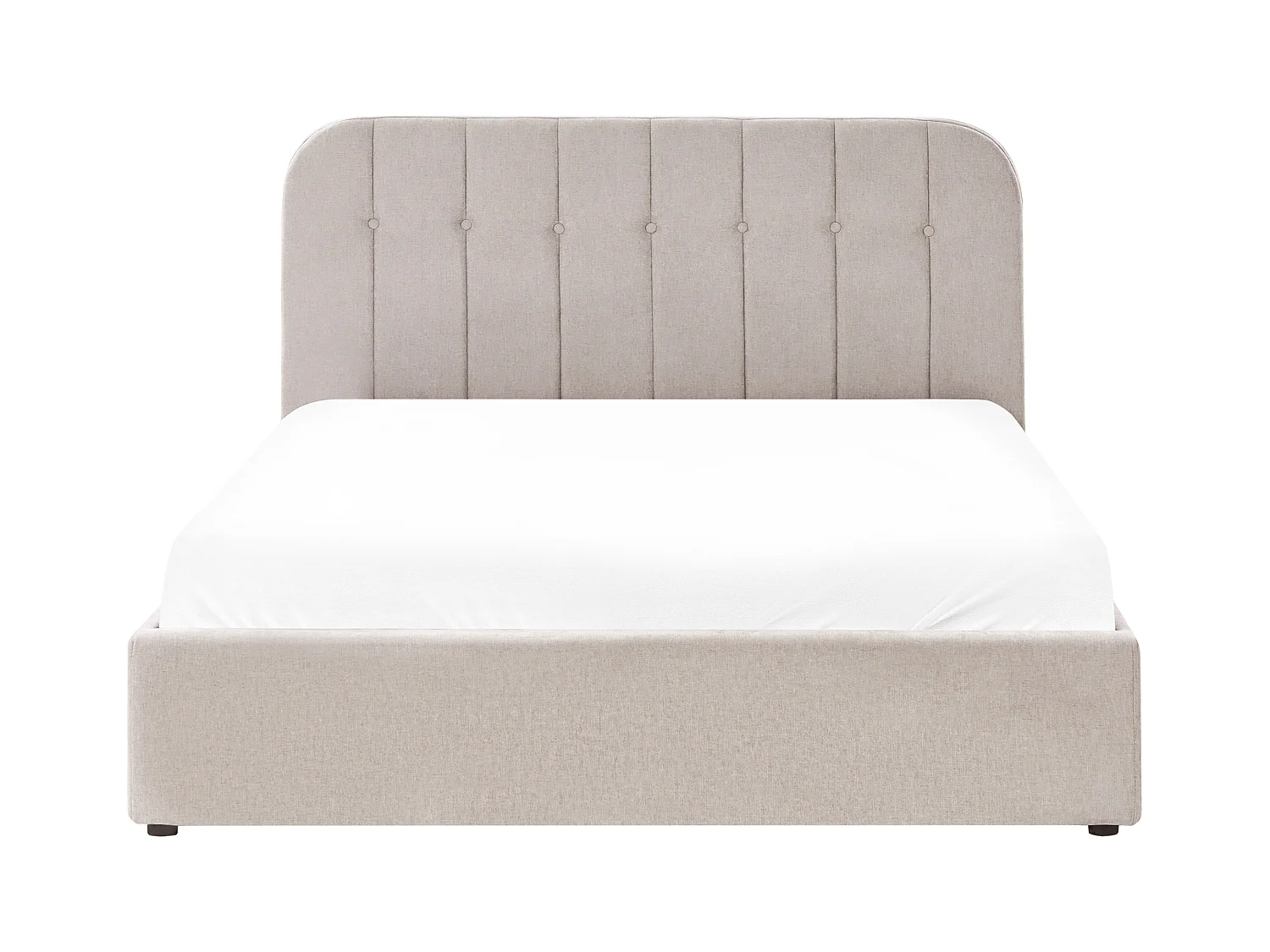 Lit ottoman Tissu CHALLANS 160 x 200 cm Beige