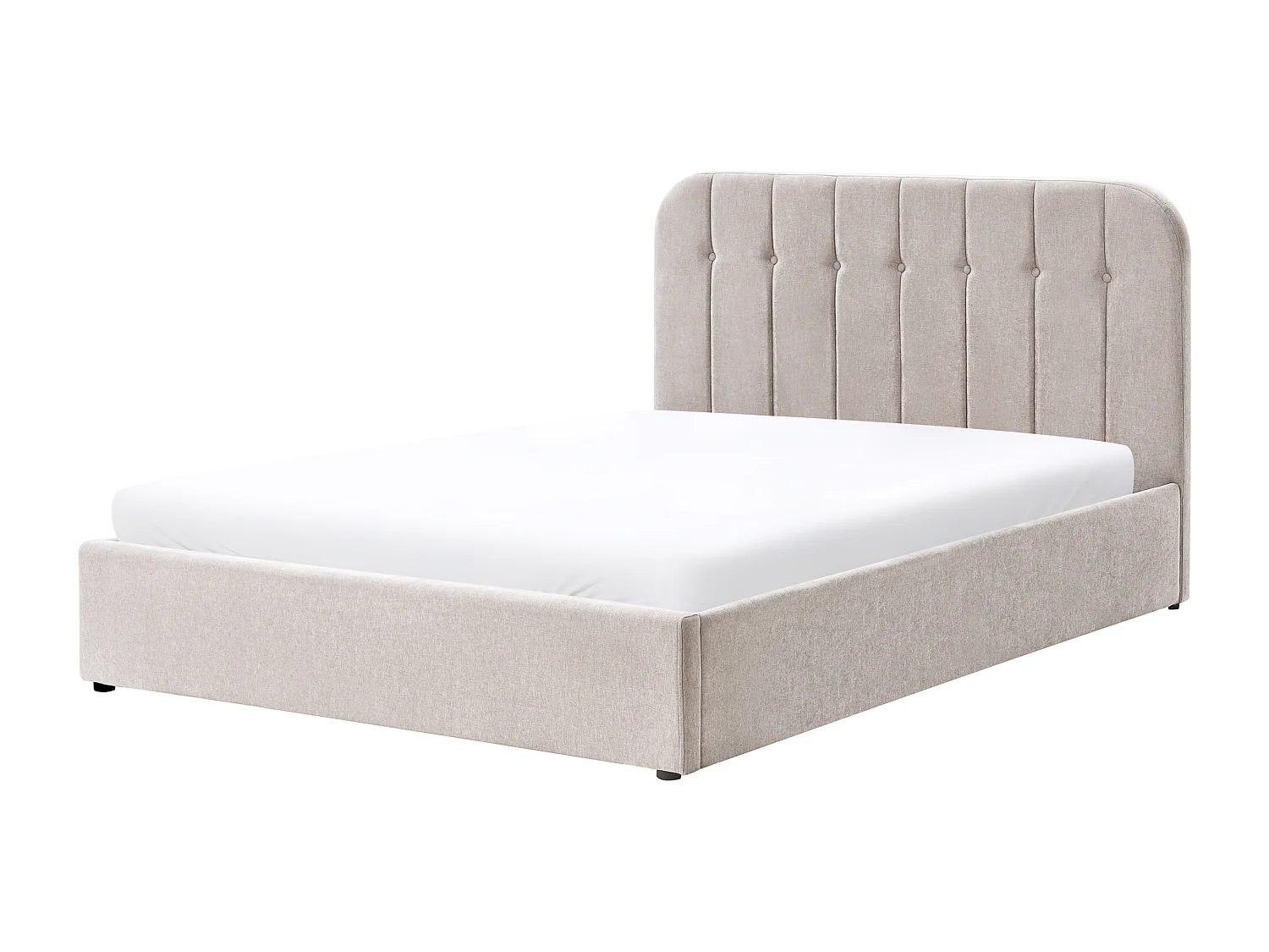 Lit ottoman Tissu CHALLANS 160 x 200 cm Beige