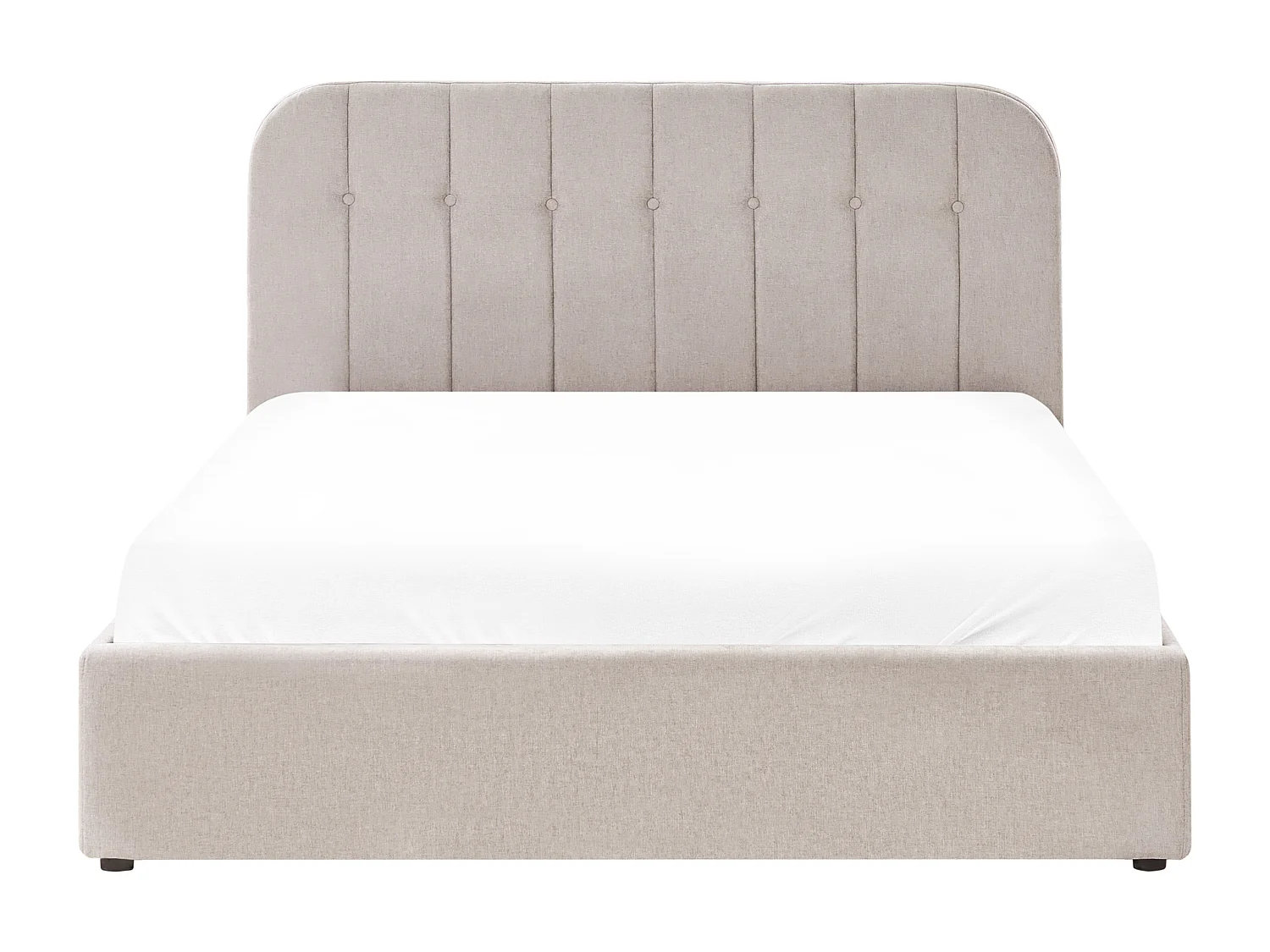 Lit ottoman Tissu CHALLANS 160 x 200 cm Beige