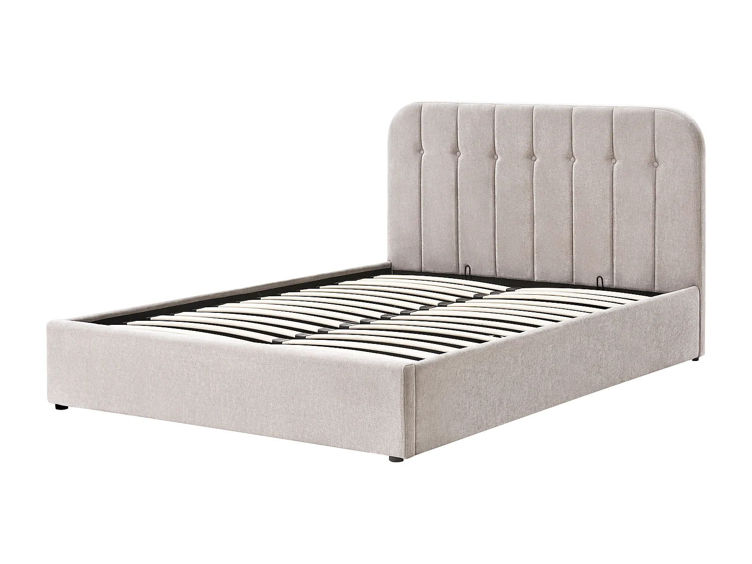 Lit ottoman Tissu CHALLANS 160 x 200 cm Beige