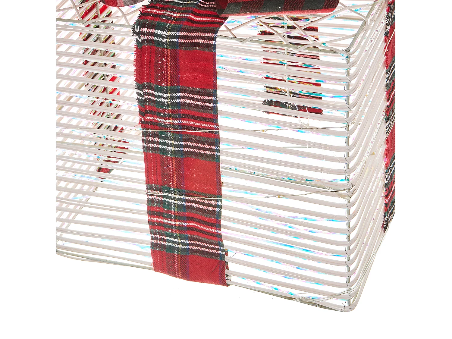 Lot de 3 décorations de Noël LED MANGEN Cadeaux de Noël 20/25/35 cm Blanc cassé