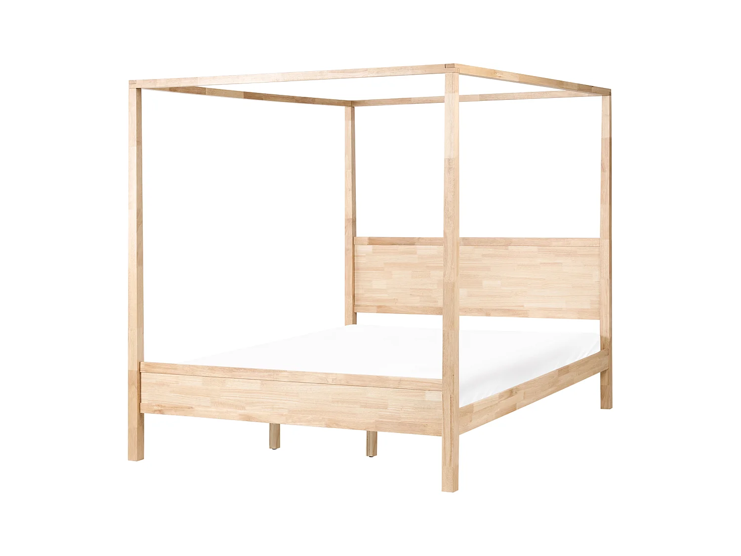 Lit à baldaquin Bois HAUTERIVES 180 x 200 cm Marron clair