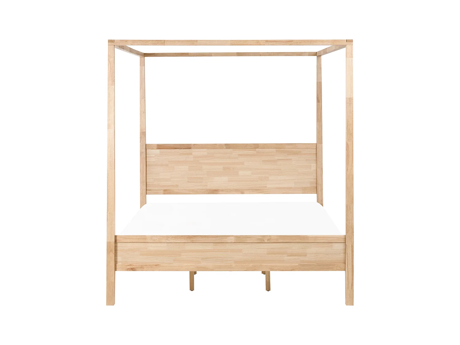 Lit à baldaquin Bois HAUTERIVES 180 x 200 cm Marron clair