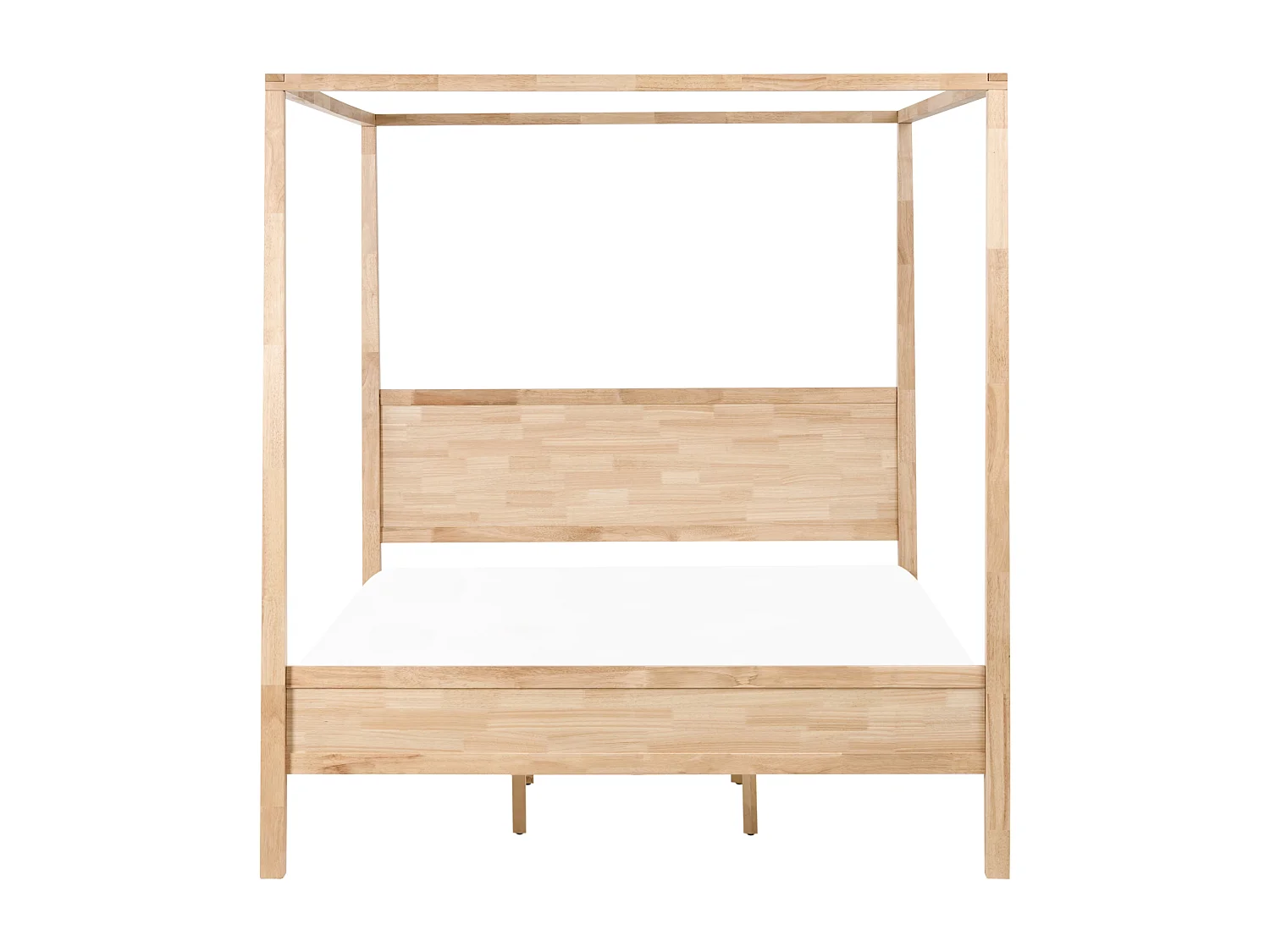 Lit à baldaquin Bois HAUTERIVES 180 x 200 cm Marron clair