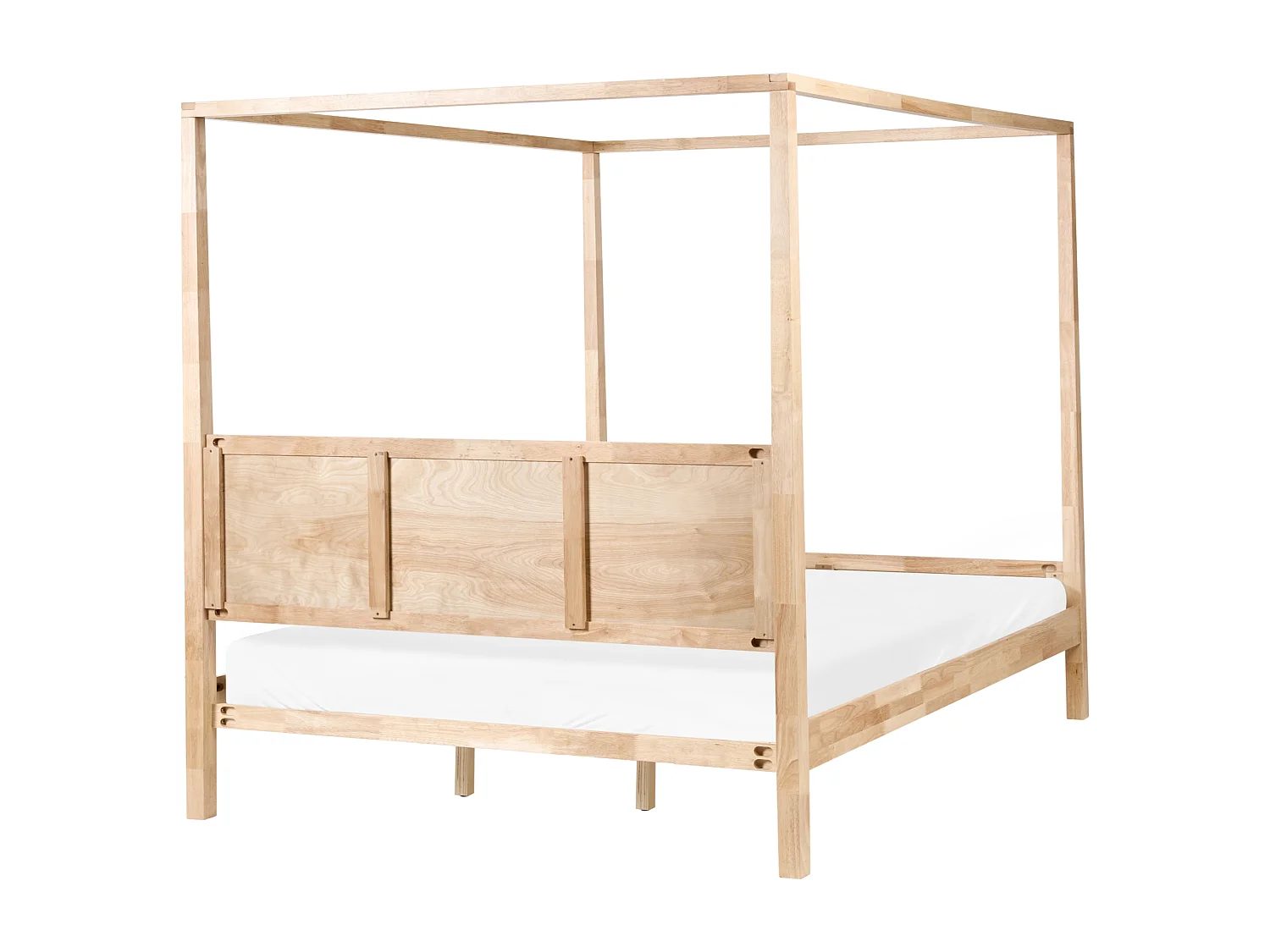 Lit à baldaquin Bois HAUTERIVES 180 x 200 cm Marron clair