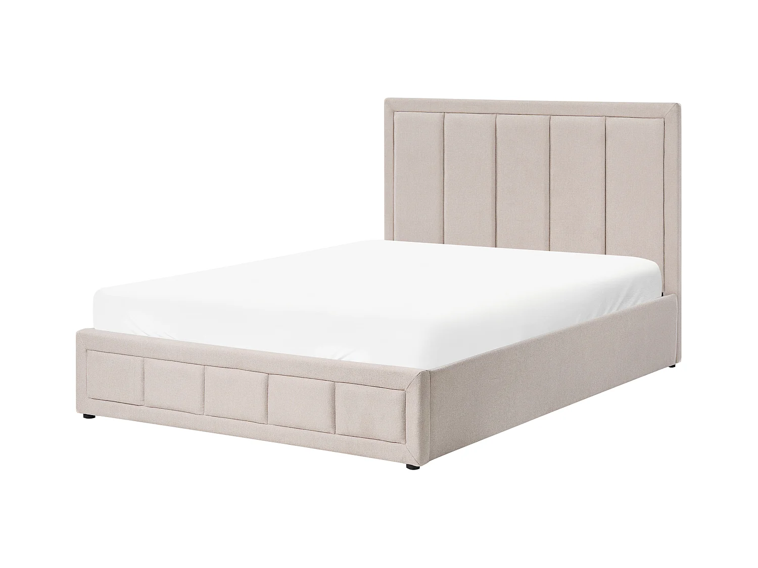 Lit ottoman Tissu QUIBERON 140 x 200 cm Taupe