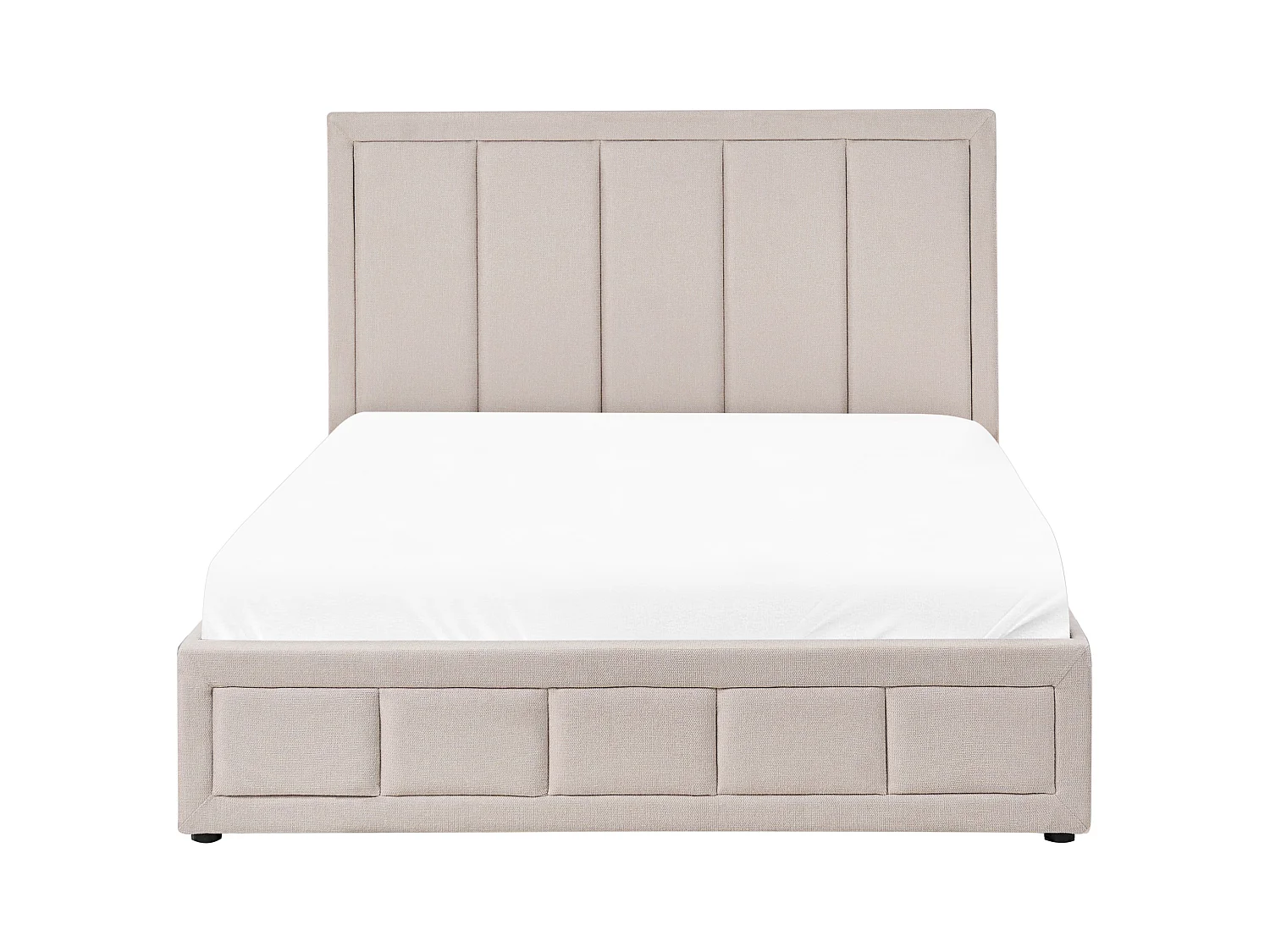 Lit ottoman Tissu QUIBERON 140 x 200 cm Taupe