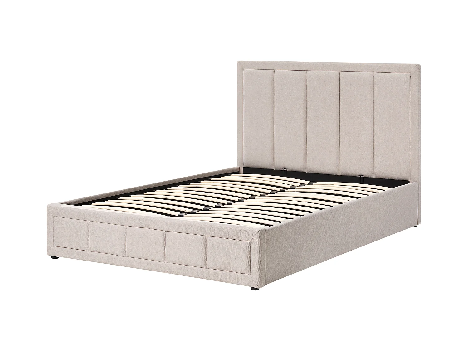 Lit ottoman Tissu QUIBERON 140 x 200 cm Taupe