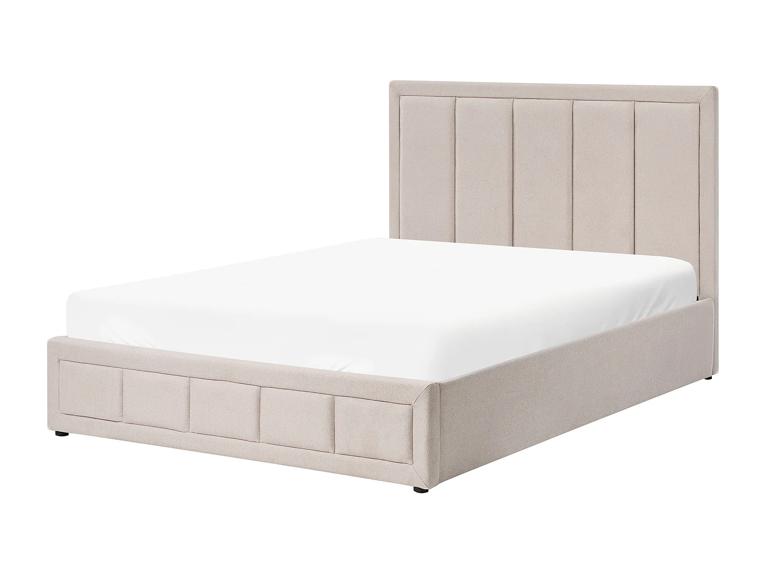 Lit ottoman Tissu QUIBERON 140 x 200 cm Taupe