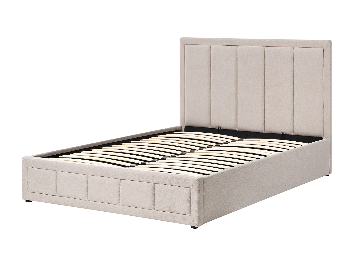 Lit ottoman Tissu QUIBERON 140 x 200 cm Taupe