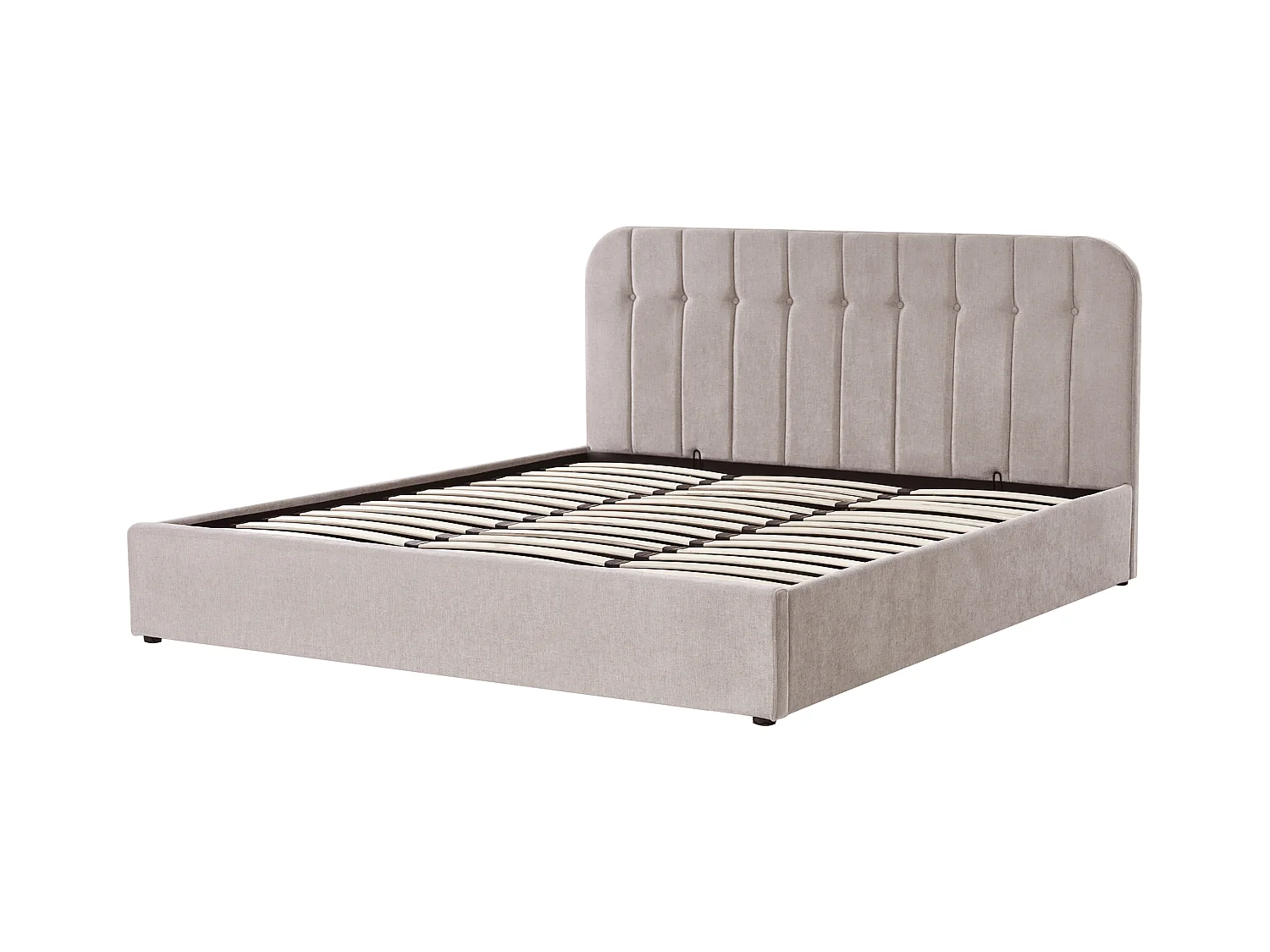 Lit ottoman Tissu CHALLANS 180 x 200 cm Beige