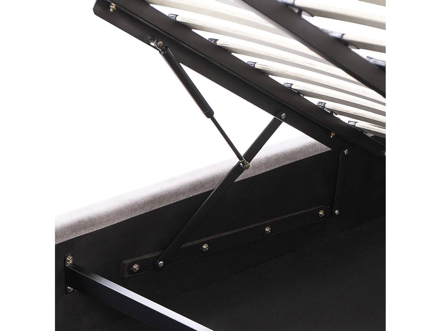 Lit ottoman Tissu CHALLANS 180 x 200 cm Beige