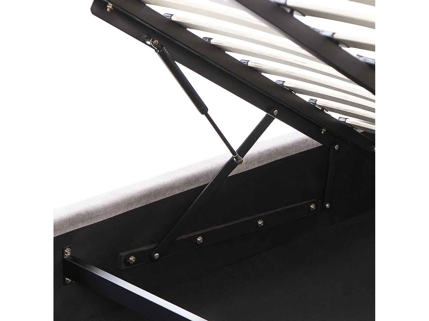 Lit ottoman Tissu chenille CHALLANS 180 x 200 cm Taupe