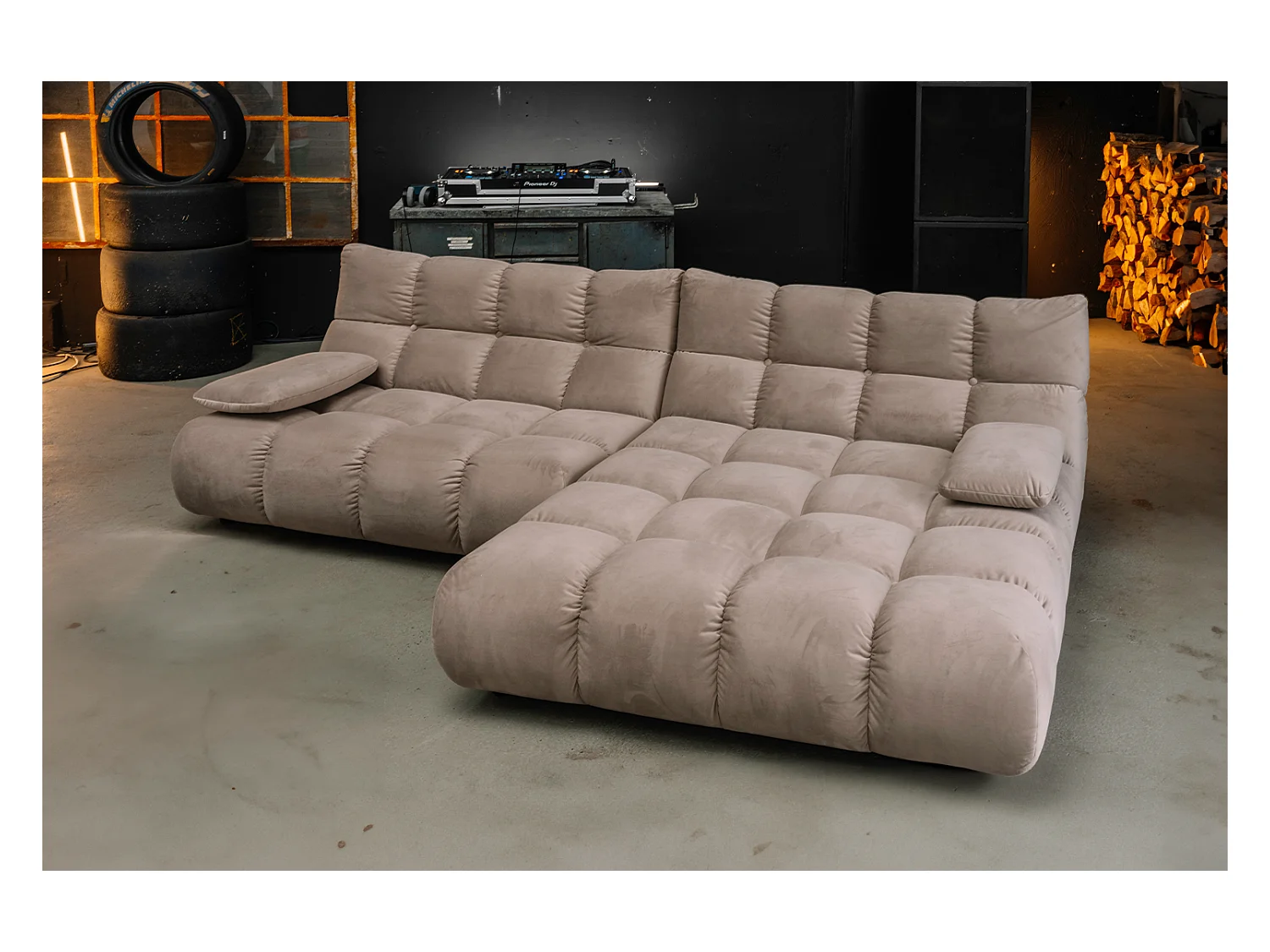 Ecksofa - Braun Velvet - VIVIEN
