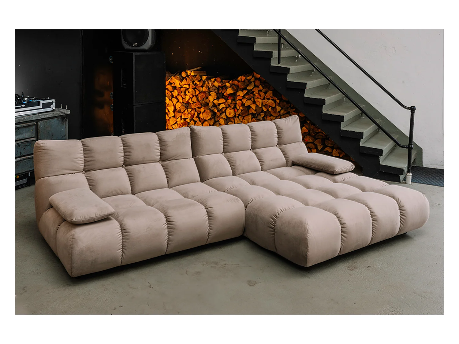 Ecksofa - Braun Velvet - VIVIEN