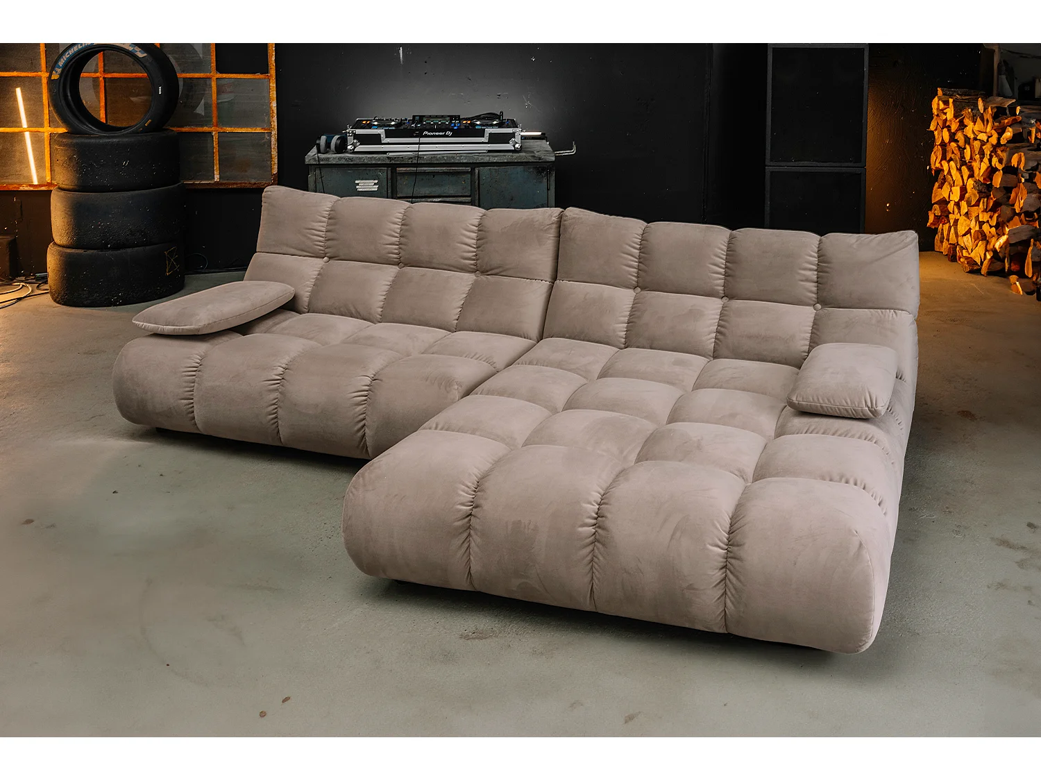 Ecksofa - Braun Velvet - VIVIEN
