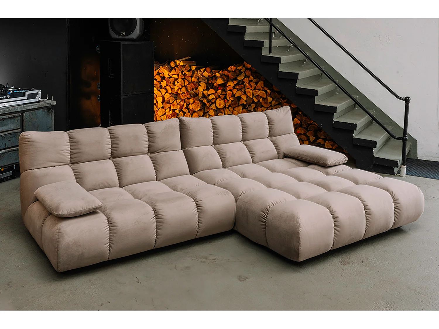 Ecksofa - Braun Velvet - VIVIEN