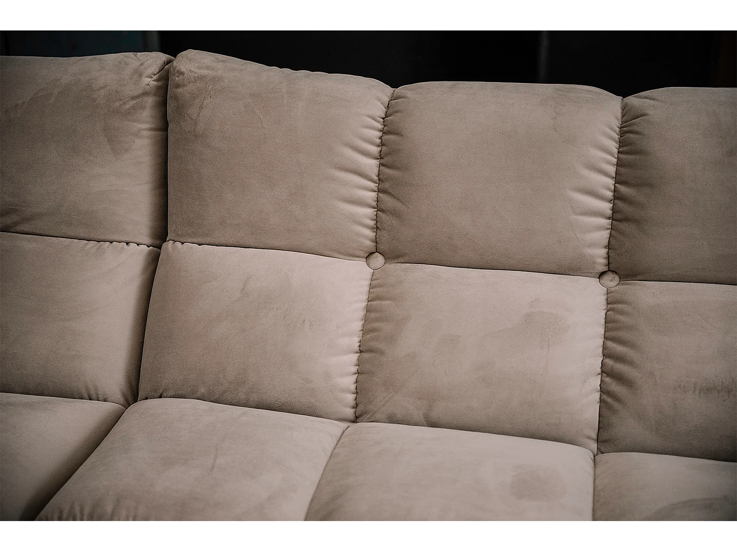 Divano angolare - marrone velluto - VIVIEN