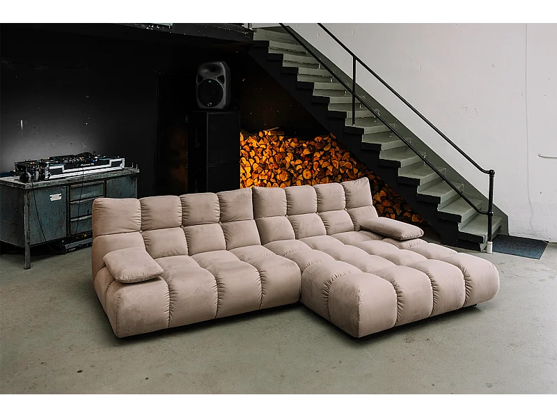 Hoekbank - Bruin Fluweel - VIVIEN