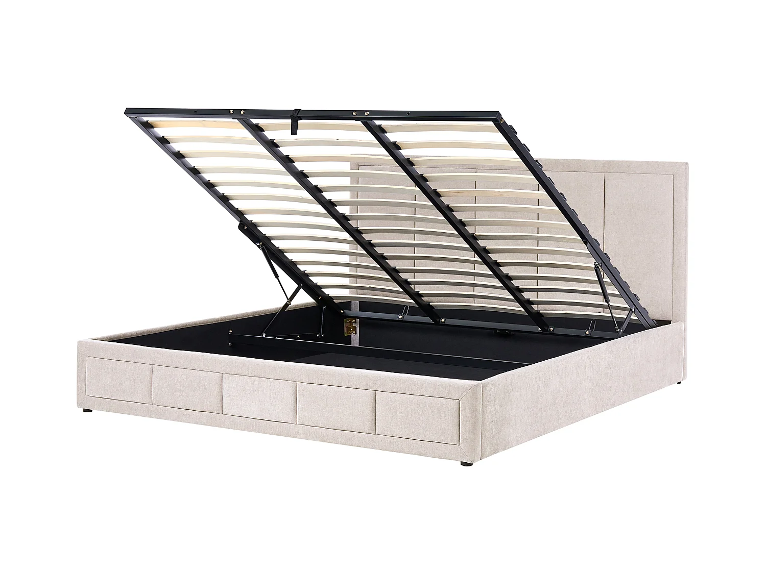 Lit ottoman Tissu QUIBERON 180 x 200 cm Beige