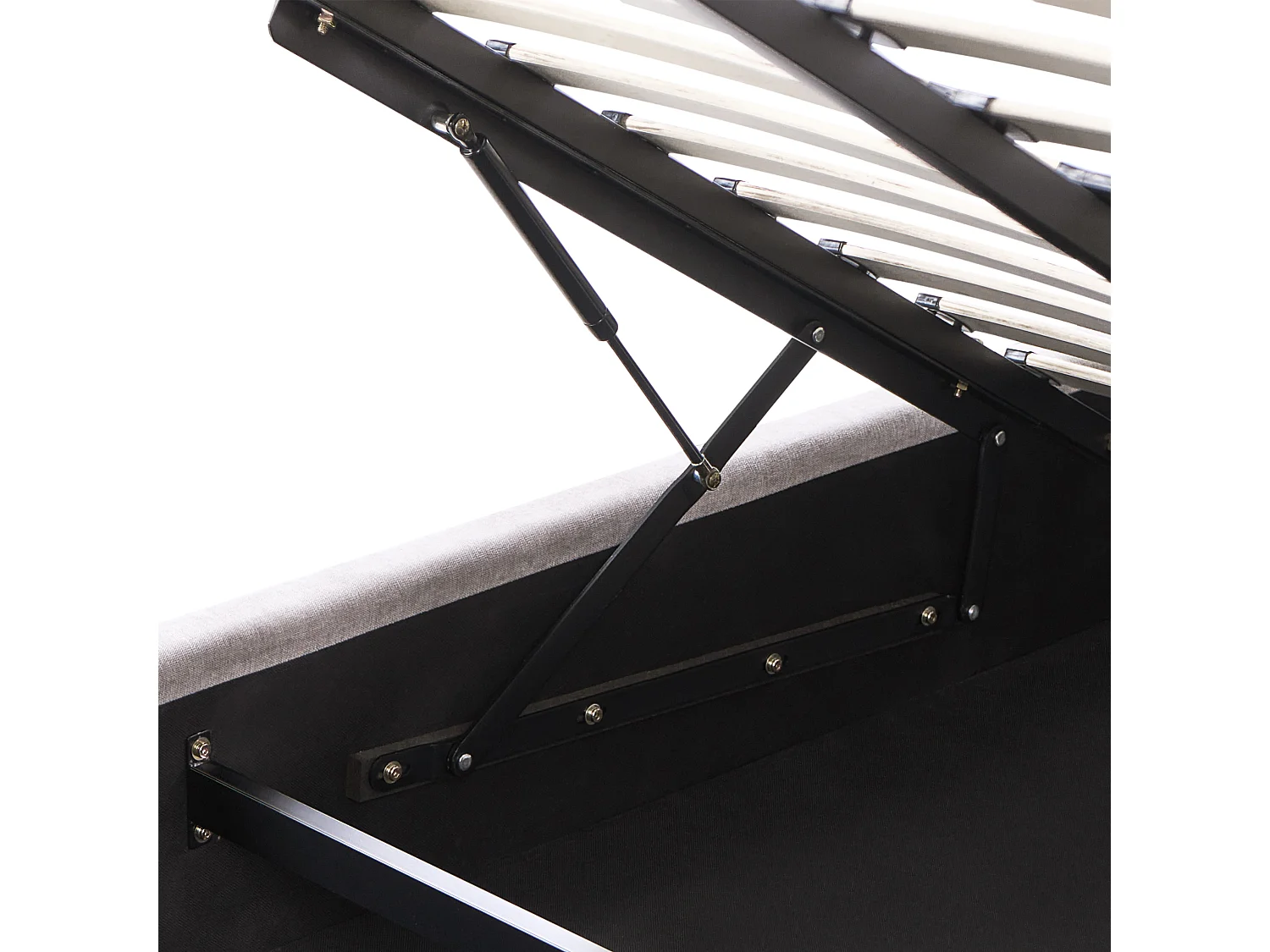 Lit ottoman Tissu chenille QUIBERON 180 x 200 cm Beige