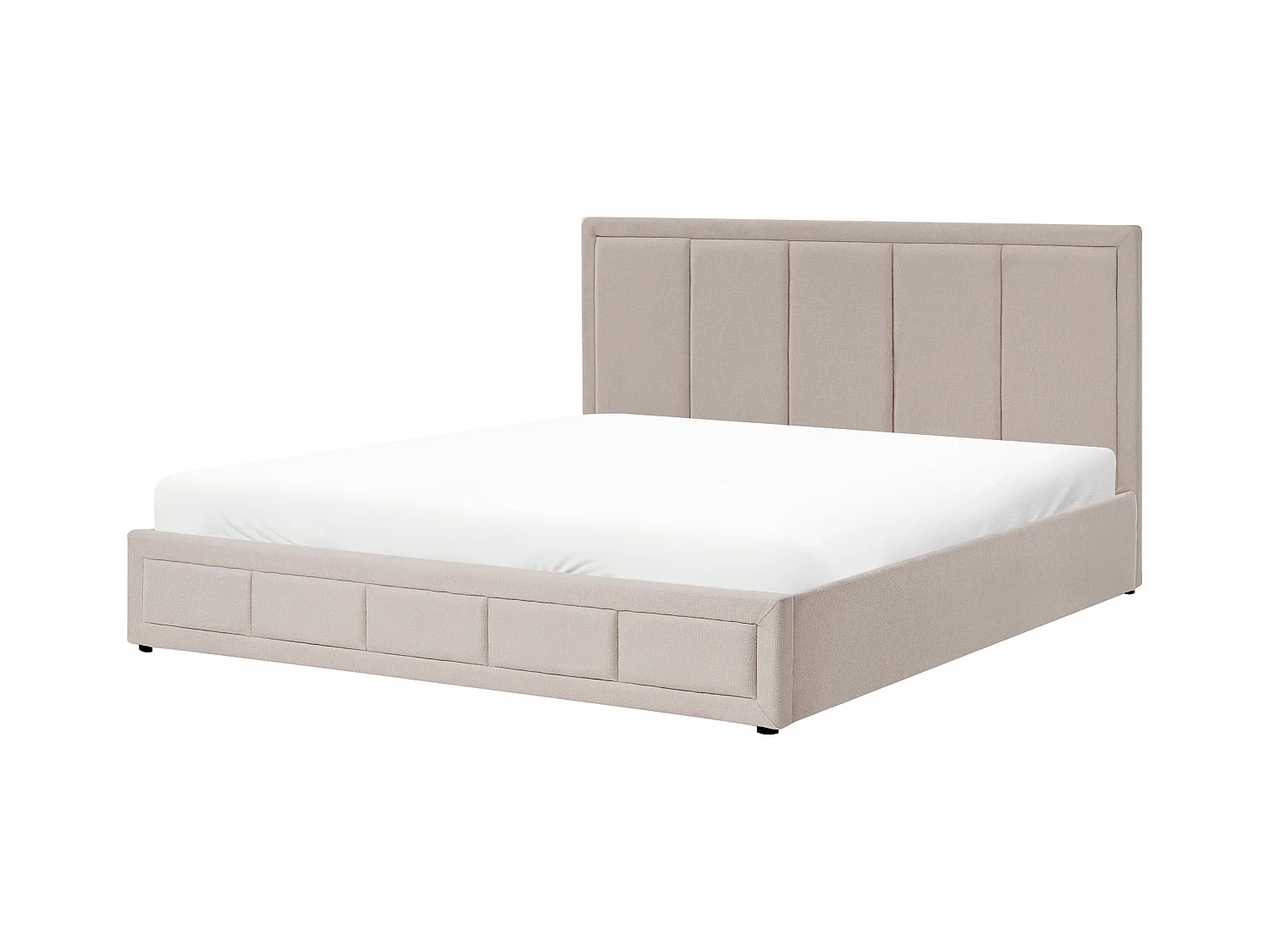 Lit ottoman Tissu QUIBERON 180 x 200 cm Taupe