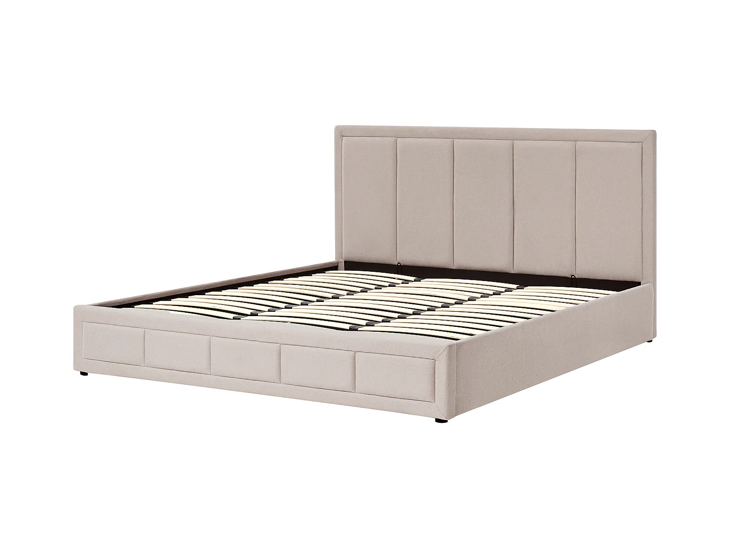 Lit ottoman Tissu QUIBERON 180 x 200 cm Taupe