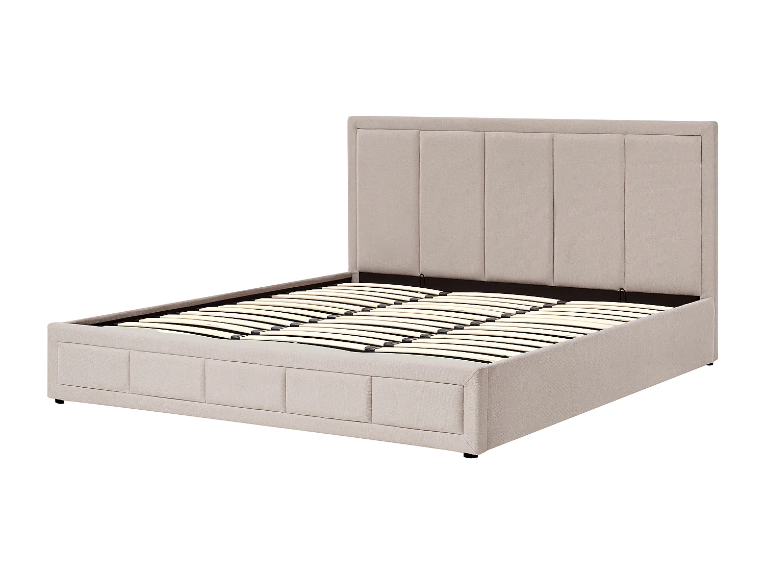 Lit ottoman Tissu QUIBERON 180 x 200 cm Taupe