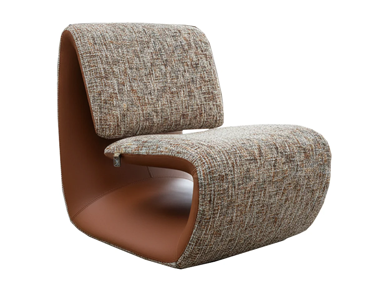 Sillón club - beige Piel sintética, tejido - HAZEL
