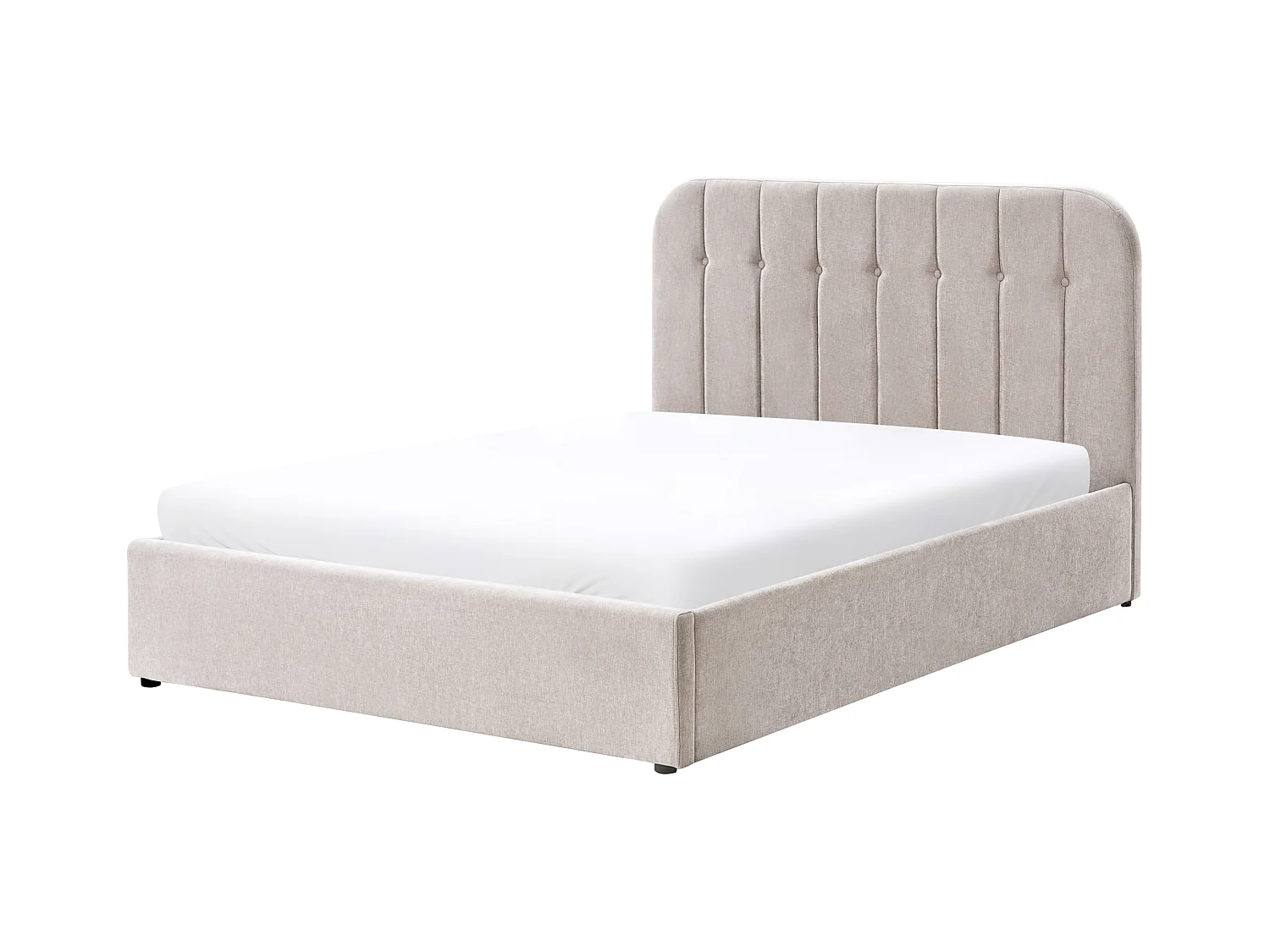 Lit ottoman Tissu CHALLANS 140 x 200 cm Beige