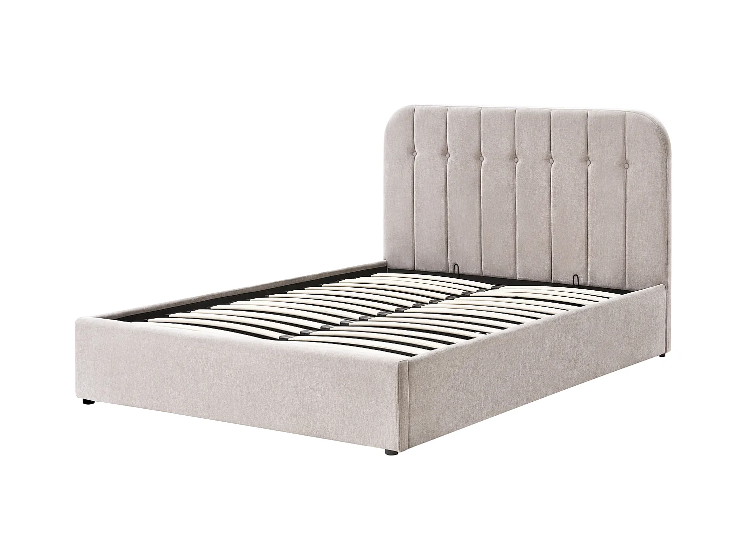 Lit ottoman Tissu CHALLANS 140 x 200 cm Beige