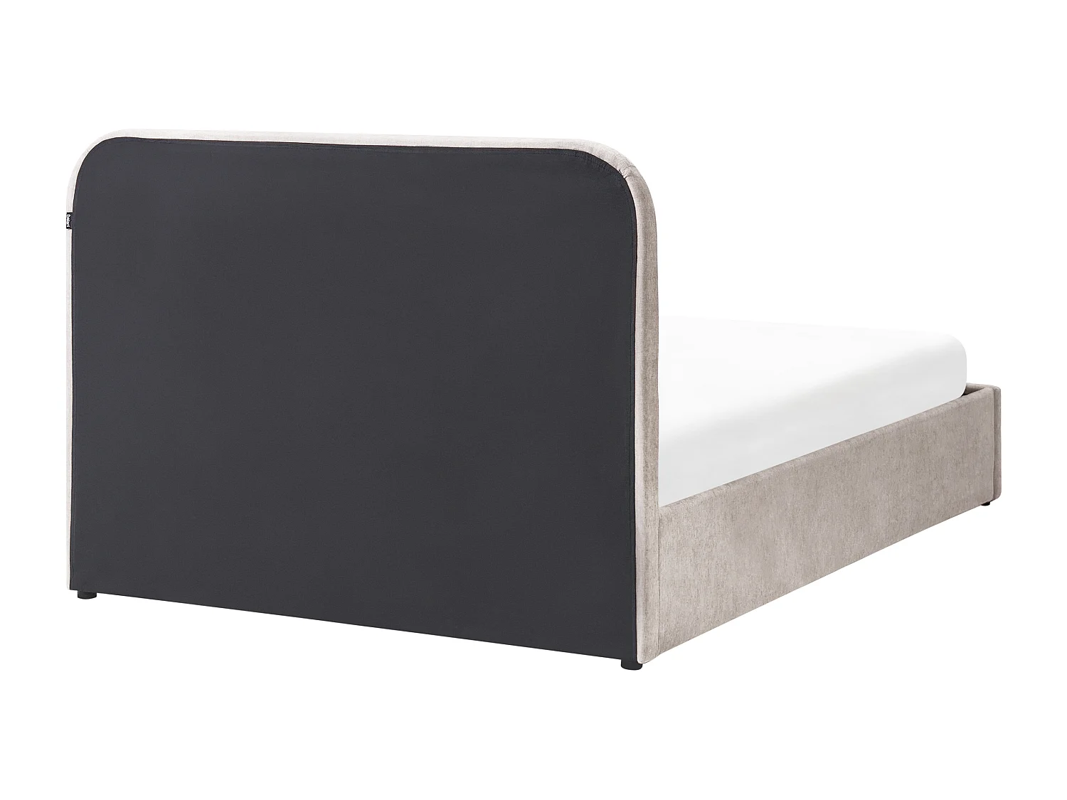 Lit ottoman Tissu chenille CHALLANS 140 x 200 cm Beige