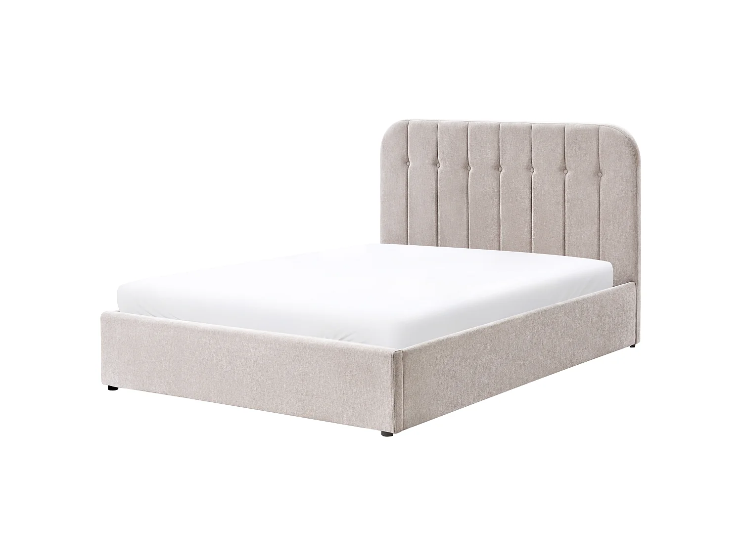 Ottoman Bed CHALLANS Chenille Taupe 140 x 200 cm (EU Double)