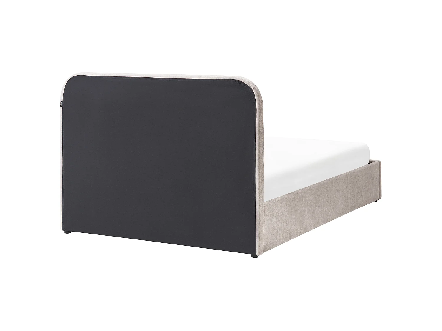 Ottoman Bed CHALLANS Chenille Taupe 140 x 200 cm (EU Double)