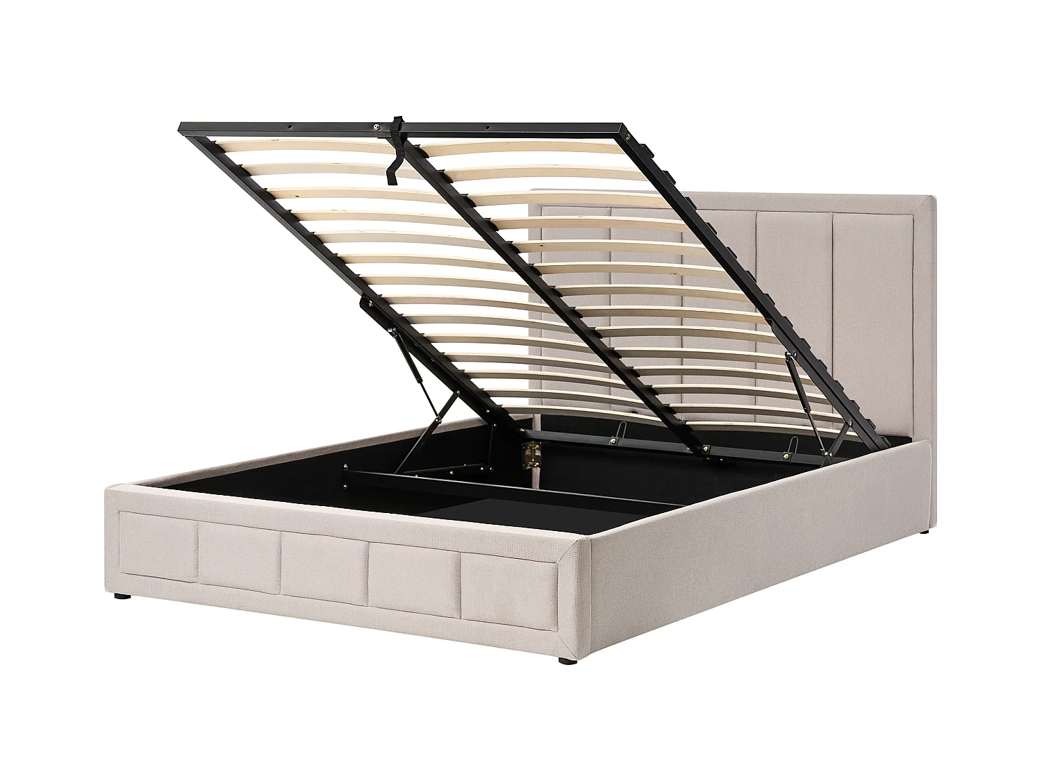 Lit ottoman Tissu QUIBERON 160 x 200 cm Beige