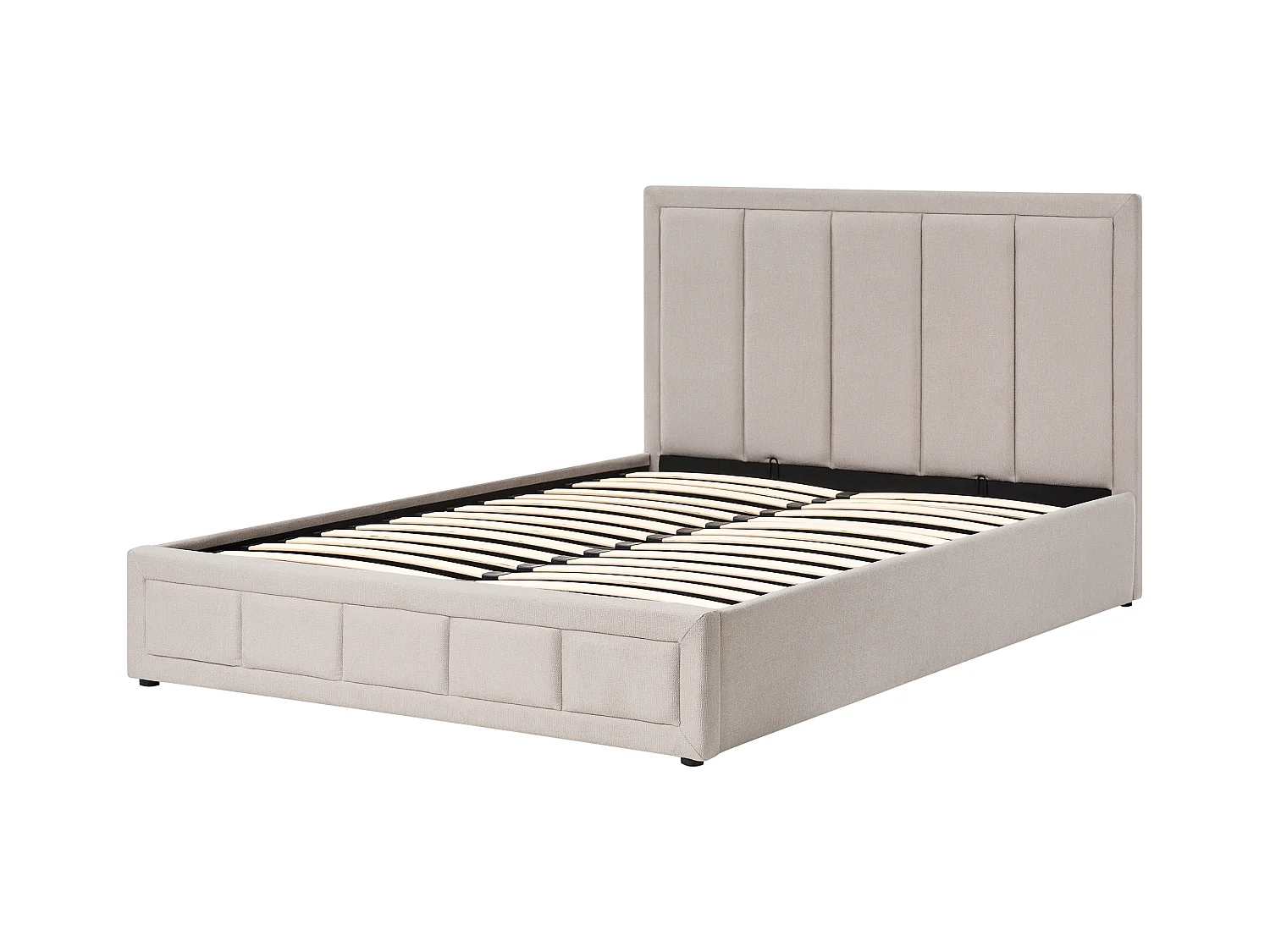 Lit ottoman Tissu QUIBERON 160 x 200 cm Beige