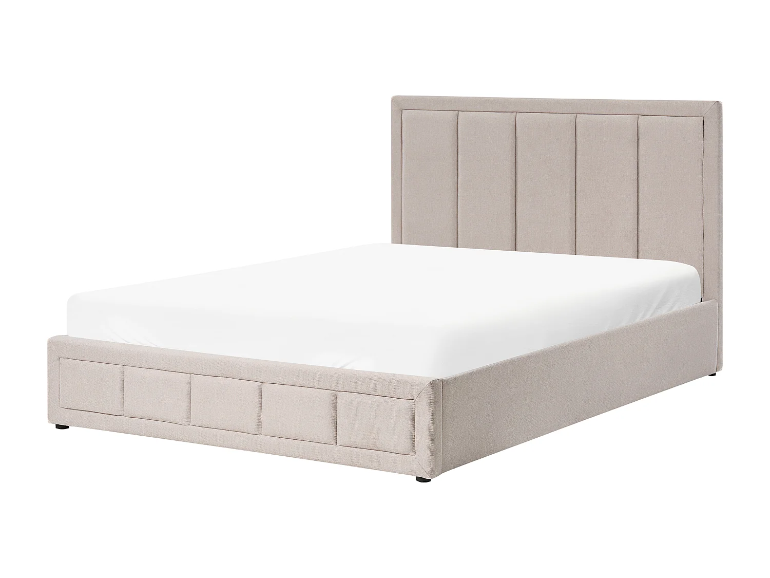 Lit ottoman Tissu QUIBERON 160 x 200 cm Taupe