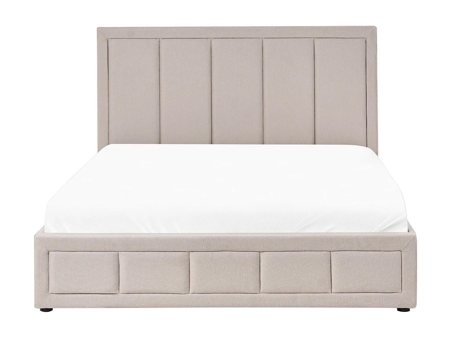 Lit ottoman Tissu QUIBERON 160 x 200 cm Taupe