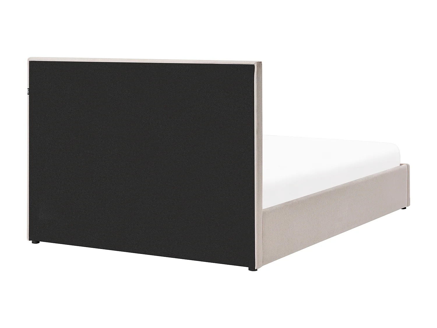 Lit ottoman Tissu QUIBERON 160 x 200 cm Taupe