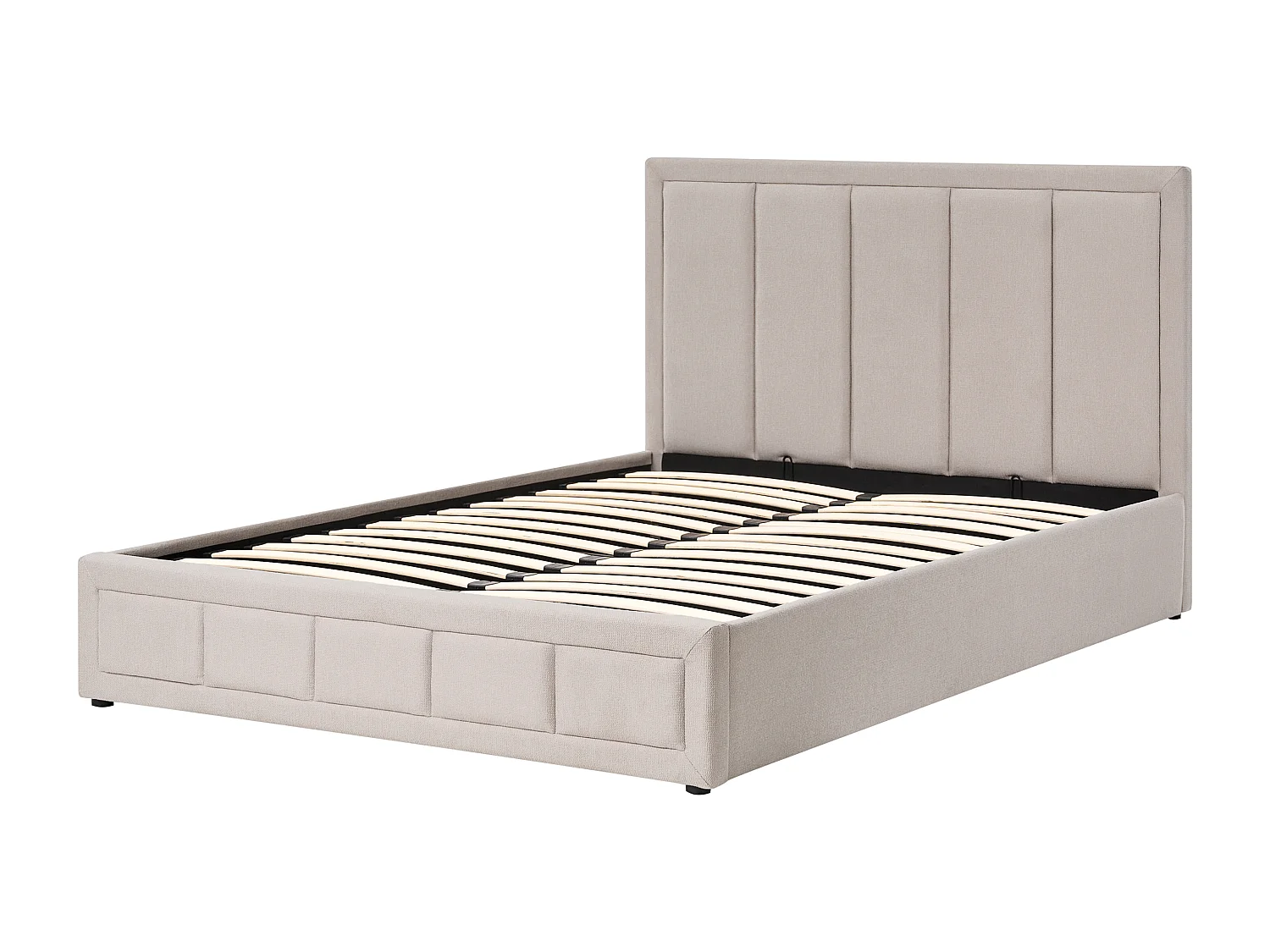 Lit ottoman Tissu QUIBERON 160 x 200 cm Taupe